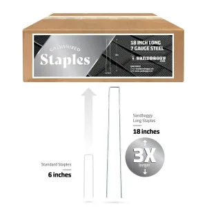 18 in. Heavy Duty Landscape Staples - 7 Gauge Galvanized Steel